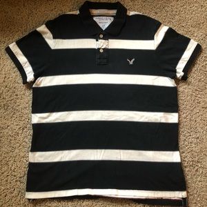 American Eagle Polo W/ Buttons :Large: (WASHED)
